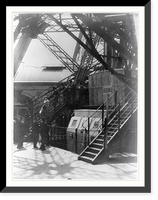 Historic Framed Print, Paris Exposition; steps to the first stage of the Eiffel Tower, Paris Exhibition 1889,  17-7/8" x 21-7/8"