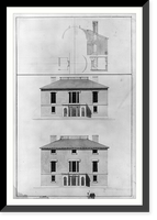 House (Pope House") for John Pope, Lexington, Kentucky. Elevations, sections, and roof framing plan", Historic Print
