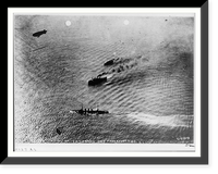 Aerial of sinking of Ex-German vessel Frankfort, during U.S. Army & Navy practice attack, Historic Reproduction