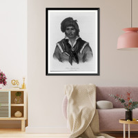 Historic Framed Print, Nea-math-la, a Seminole chief,  17-7/8" x 21-7/8"