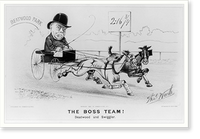 Historic Framed Print, The Boss team!: Deadwood and Swiggler,  17-7/8" x 21-7/8"