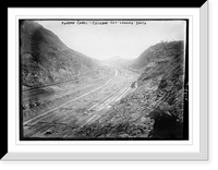 Historic Framed Print, Panama Canal, Culebra Cut looking south,  17-7/8" x 21-7/8"