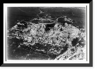 Historic Framed Print, [Aerial of the ruined city of Moussy on the Aisne River, during WWI],  17-7/8" x 21-7/8"