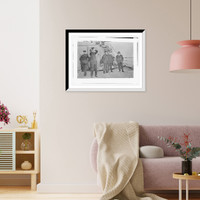 Historic Framed Print, Watching Kite shooting from the "Mississippi",  17-7/8" x 21-7/8"