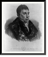 Historic Framed Print, Le G&eacute;n&eacute;ral [garland enclosing names of battles] La Fayette,  17-7/8" x 21-7/8"