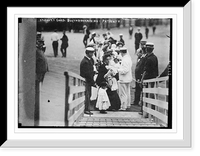 Historic Framed Print, St. John's Guild. Doctor examining patients,  17-7/8" x 21-7/8"