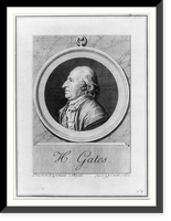 H. Gates.drawn from the life by Du Simitier in Philadelphia ; engraved by B.L. Prevost at Paris, Antique Print