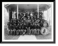 Historic Framed Print, [Carlisle Indian School, Carlisle, Pa. Band posed at the bandstand],  17-7/8" x 21-7/8"