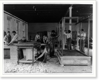 Historic Framed Print, [Furniture building shop, Carlisle Indian School, Carlisle, Pennsylvania],  17-7/8" x 21-7/8"