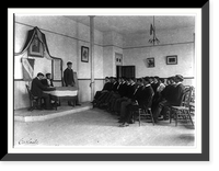 Historic Framed Print, [Carlisle Indian School, Carlisle, Pa. Classroom debate by debating society],  17-7/8" x 21-7/8"