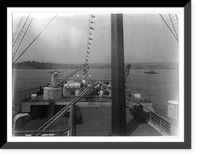 The S.S. OLYMPIC, 1911: After deck with New Jersey shoreline in backgrd, Vintage Wall Art