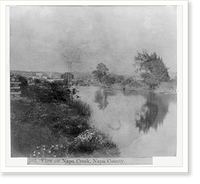 Historic Framed Print, View on Napa Creek, Napa County,  17-7/8" x 21-7/8"