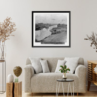 Historic Framed Print, The Channel, from the St. Charles Hotel, Stockton, San Joaquin County,  17-7/8" x 21-7/8"
