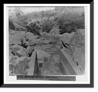 Historic Framed Print, Hydraulic Mining - Tail Flume, emptying into Auburn Ravine,  17-7/8" x 21-7/8"