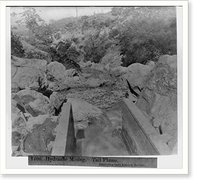 Historic Framed Print, Hydraulic Mining - Tail Flume, emptying into Auburn Ravine,  17-7/8" x 21-7/8"
