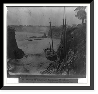 Wreck of schooner JOSEPHINE WOOLCOT, Mendocino City. looking West. Classic, Antique Wall Art