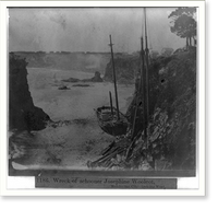 Wreck of schooner JOSEPHINE WOOLCOT, Mendocino City. looking West. Classic, Antique Wall Art