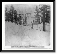 Method of traveling on snow shoes, Antique Poster