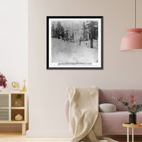 Method of traveling on snow shoes, Antique Poster