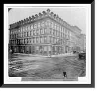 Historic Framed Print, Cosmopolitan Hotel, cor. Sansome and Bush sts., San Francisco,  17-7/8" x 21-7/8"