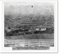 Historic Framed Print, View from Spring Valley Reservoir - Market St. looking East, San Francisco,  17-7/8" x 21-7/8"