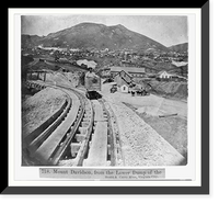Historic Framed Print, Mt. Davidson, from the Lower Dump of the Gould & Curry Mine, Virginia City,  17-7/8" x 21-7/8"