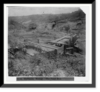 Historic Framed Print, Hydraulic Mining - The Sand Box,  17-7/8" x 21-7/8"