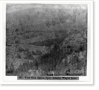 Historic Framed Print, View from Carson Spur, Amador Wagon Road,  17-7/8" x 21-7/8"