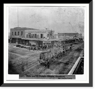 Main and El Dorado Streets, Stockton, San Joaquin County, Antique Print
