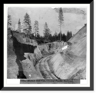 Historic Framed Print, Hornet Hill Cut, Central Pacific Railroad near Gold Run,  17-7/8" x 21-7/8"
