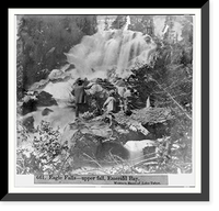 Historic Framed Print, Eagle Falls.  upper fall, Emerald Bay, western shore of Lake Tahoe,  17-7/8" x 21-7/8"
