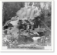 Historic Framed Print, Eagle Falls.  upper fall, Emerald Bay, western shore of Lake Tahoe,  17-7/8" x 21-7/8"