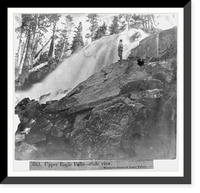 Historic Framed Print, Upper Eagle Falls.  side view - Western Shore Lake Tahoe,  17-7/8" x 21-7/8"