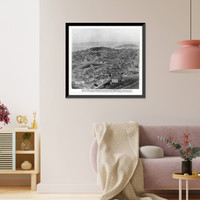 Historic Framed Print, Telegraph Hill from the Russian Hill, San Francisco,  17-7/8" x 21-7/8"