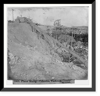 Historic Framed Print, Placer Mining-Columbia, Tuolumne County - The Incline,  17-7/8" x 21-7/8"