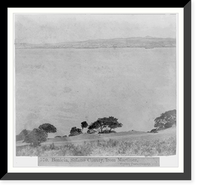 Historic Framed Print, Benicia, Solano County, from Martinez, Contra Costa County,  17-7/8" x 21-7/8"