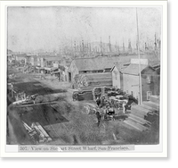 Historic Framed Print, View on Stewart St. Wharf, San Francisco,  17-7/8" x 21-7/8"