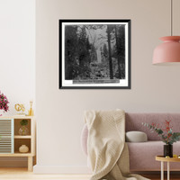 Historic Framed Print, The Vernal Fall, 350 feet high, Yosemite Valley, Mariposa County,  17-7/8" x 21-7/8"