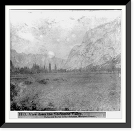 Historic Framed Print, View down the Yosemite Valley - Cathedral Rocks in the distance - Mariposa County,  17-7/8" x 21-7/8"