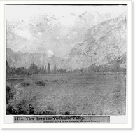 Historic Framed Print, View down the Yosemite Valley - Cathedral Rocks in the distance - Mariposa County,  17-7/8" x 21-7/8"