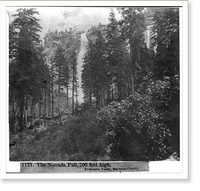 Historic Framed Print, The Nevada Fall, 700 feet high, Yosemite Valley, Mariposa County,  17-7/8" x 21-7/8"