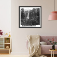 Historic Framed Print, The Nevada Fall, 700 feet high, Yosemite Valley, Mariposa County,  17-7/8" x 21-7/8"