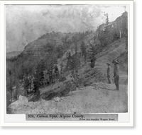 Historic Framed Print, Carson Spur Alpine County, from the Amador Wagon Road,  17-7/8" x 21-7/8"