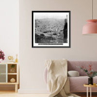 Historic Framed Print, San Francisco. View from 2nd Street, Rincon Hill,  17-7/8" x 21-7/8"