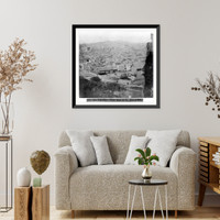 Historic Framed Print, San Francisco. View from 2nd Street, Rincon Hill,  17-7/8" x 21-7/8"