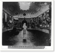 Historic Framed Print, Residence of R.B. Woodward, San Francisco - The Picture Gallery,  17-7/8" x 21-7/8"