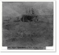 Historic Framed Print, Digger Indian Fandango Hall, Knight's Ferry, Stanislaus County,  17-7/8" x 21-7/8"
