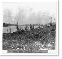 Historic Framed Print, Meadow Lake, Summit City, Knickerbocker Hill and Old Man Mountain, Sentral Pacific Railroad,  17-7/8" x 21-7/8"