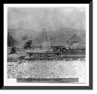 Historic Framed Print, Central Pacific Railroad Company - Freight Engine.,  17-7/8" x 21-7/8"