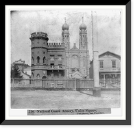 National Guard Armory, Union Square, Post Street, San Francisco, Antique Print